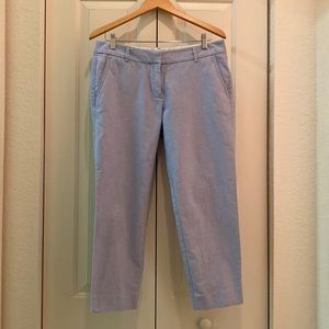 J Crew Blue Oxford Capris